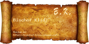 Bischof Klió névjegykártya